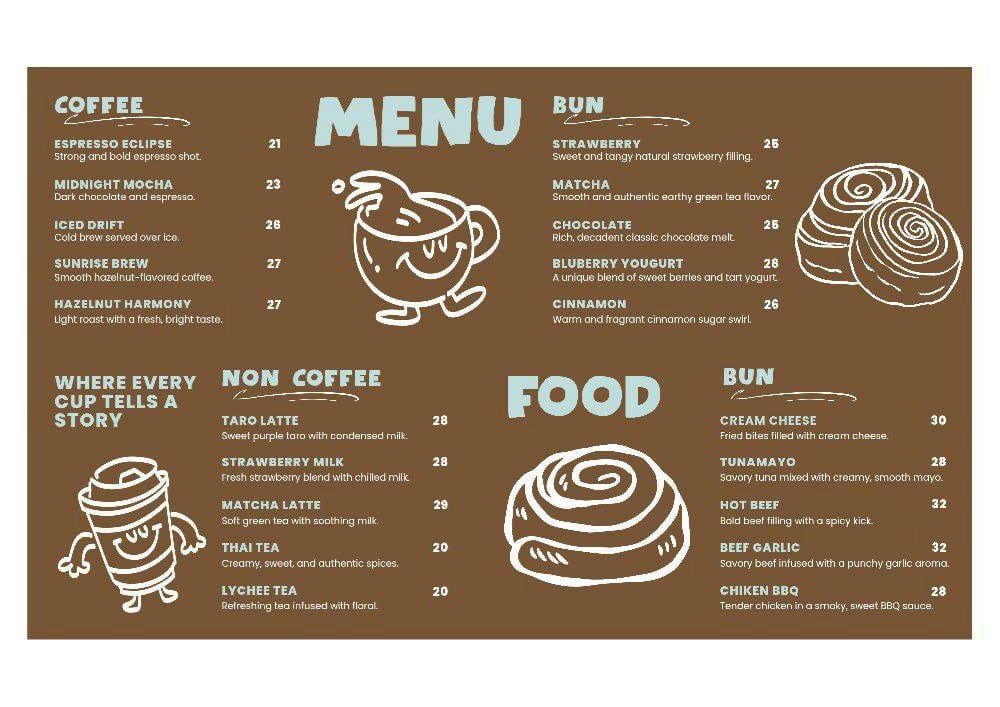 MENU ROTI DAN MINUMAN PIKA BUN