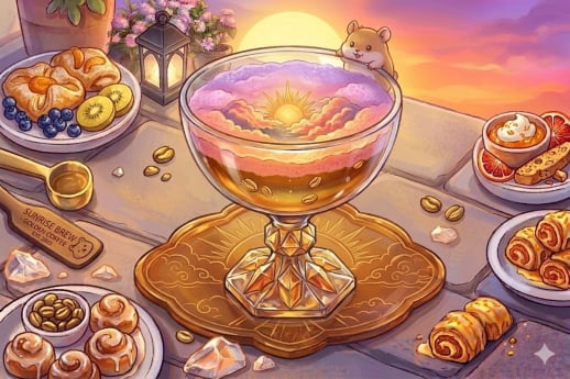 TAMPILAN MINUMAN SUNRISE BREW PIKA BUN