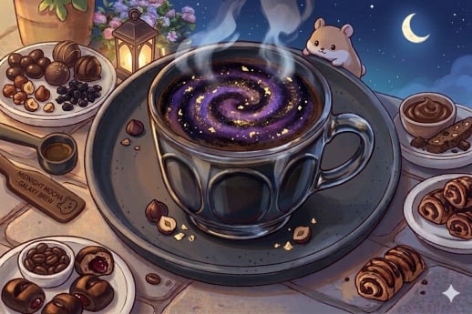 TAMPILAN MINUMAN MIDNIGHT MOCHA PIKA BUN